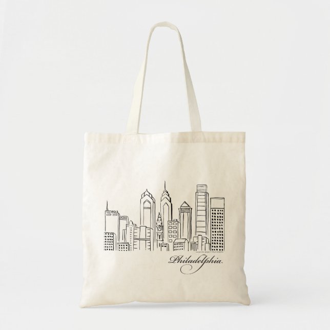 Philadelphia Skyline Tote Bag Tragetasche (Vorne)