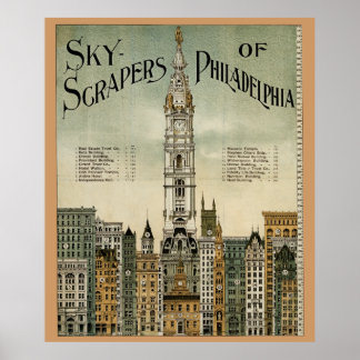 Philadelphia Skyscrapers (Vintage Poster von 1898)
