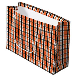 Philadelphia Sports Fan Orange Schwarz-weiß Karier Große Geschenktüte