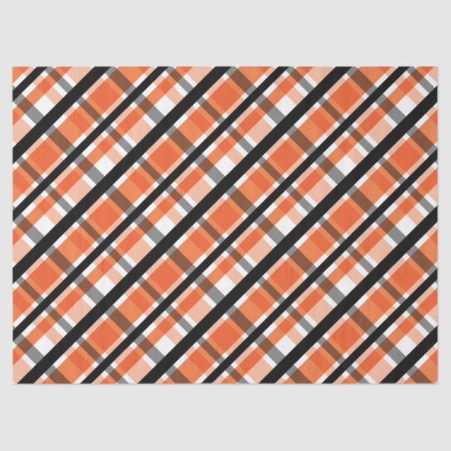 Philadelphia Sports Fan Orange Schwarz-weiß Karier Seidenpapier (Vorderseite)