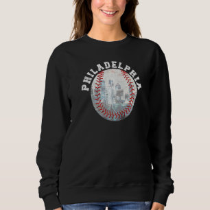 Philadelphia Stadtbild Baseball Philadelphia Skyli Sweatshirt