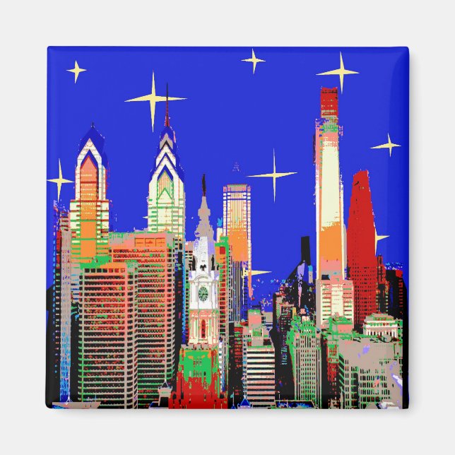 Philadelphia Starry Night Magnet (Vorne)