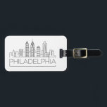 Philadelphia Stilistischer City Skyline Gepäcktag Gepäckanhänger<br><div class="desc">Ein einzigartiges Gepäckanhänger,  das die schöne Stadt Philadelphia,  Pennsylvania,  darstellt.  Dieses Tag zeigt eine stilisierte Abbildung der einzigartigen Skyline der Stadt mit ihrem Namen darunter.</div>