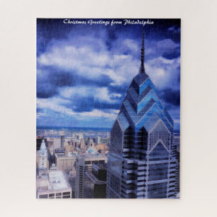 Philadelphia-Straßenszenen. Weihnachtsgrüße Puzzle