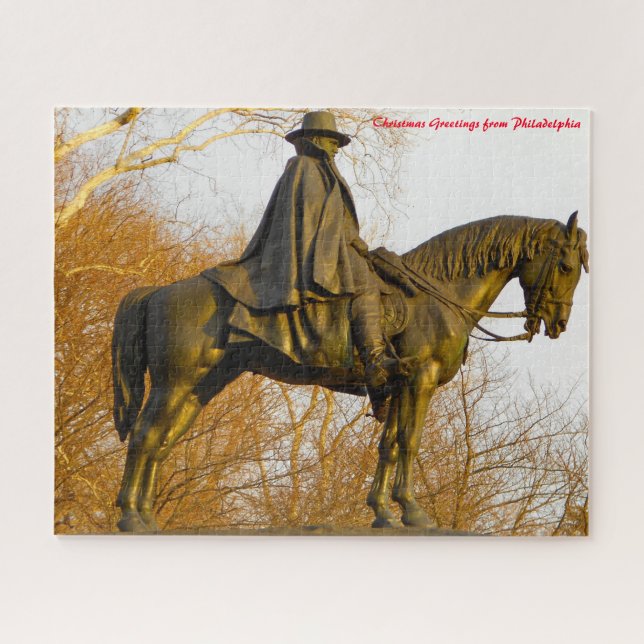 Philadelphia Street Scenes.Christmas Grüße Puzzle (Horizontal)