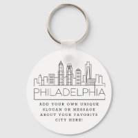 Philadelphia Stylized Skyline | Benutzerdefinierte