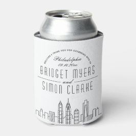 Philadelphia Stylized | Wedding Can Cooler Dosenkühler
