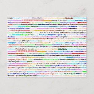 Philadelphia Text Design II Postkarte