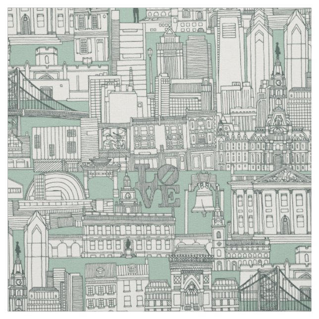 Philadelphia-Toile-Balsam-Enteneier Stoff (Muster)