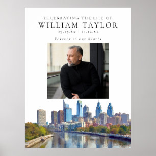Philadelphia Trauer Gedenkfoto Willkommensschild Poster