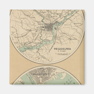 Philadelphia und Boston Magnet