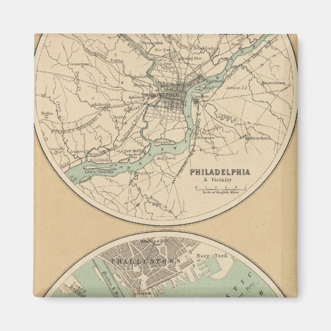 Philadelphia und Boston Magnet (Vorne)
