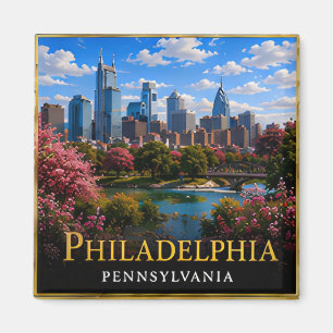 Philadelphia USA Ortsgeschichte Magnet