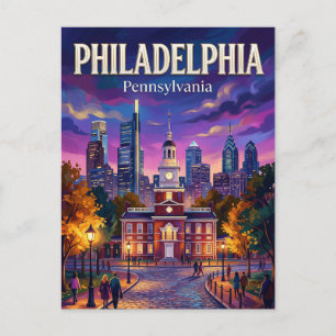 Philadelphia USA Postkarte