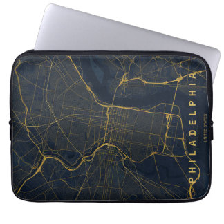 Philadelphia USA Stadtplan Minimales Design Laptopschutzhülle