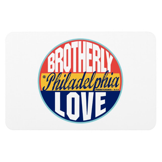 Philadelphia Vintag Label Magnet (Horizontal)