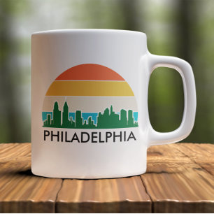 Philadelphia Vintage City Sonnenuntergang Kaffeetasse