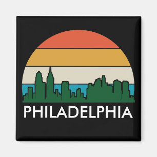 Philadelphia Vintage City Sonnenuntergang Magnet