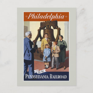 Philadelphia Vintage-Reisepostkarte Postkarte