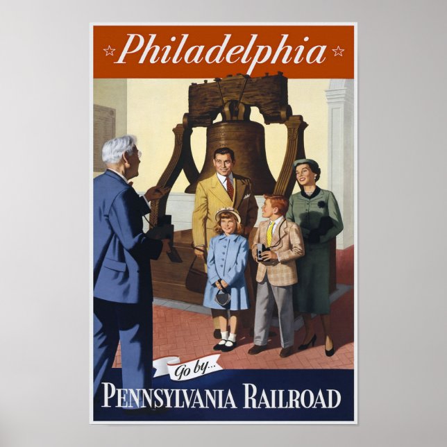 Philadelphia Vintage Travel Poster (Vorne)