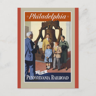 Philadelphia Vintage Travel Poster Postkarte