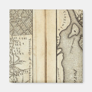 Philadelphia - Washington Road Map 2 Magnet