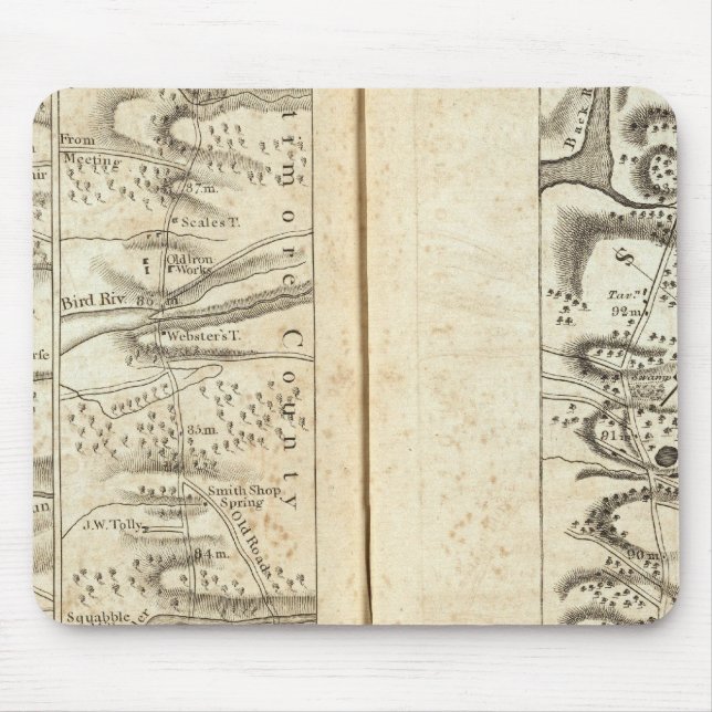 Philadelphia - Washington Road Map 3 Mousepad (Vorne)