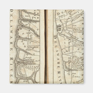 Philadelphia - Washington Road Map 4 Magnet
