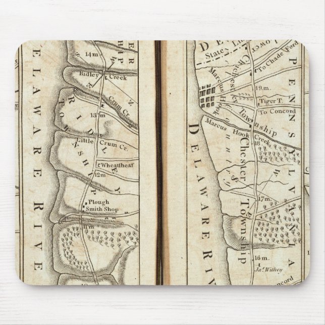 Philadelphia - Washington Road Map 4 Mousepad (Vorne)