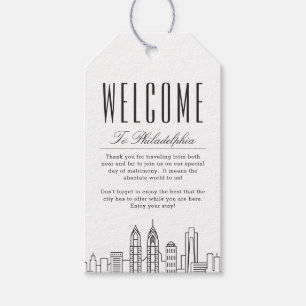 Philadelphia Wedding Begrüßungstipps Geschenkanhänger