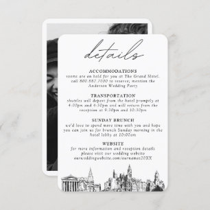 Philadelphia Wedding Details Enclosure Card Begleitkarte