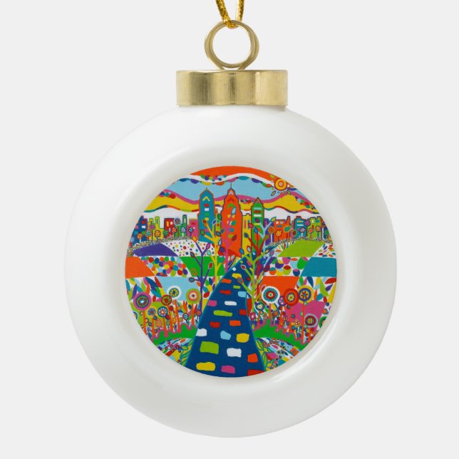 Philadelphia, Weihnachtsschmuck der PA Keramik Kugel-Ornament (Vorderseite)