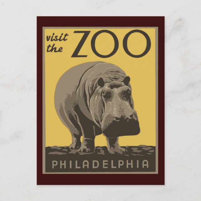 Philadelphia Zoo Postkarte (Vorderseite)