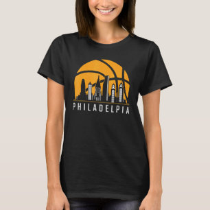 Philadelpia Basketball Pennsylvania Pa Cityscape S T-Shirt