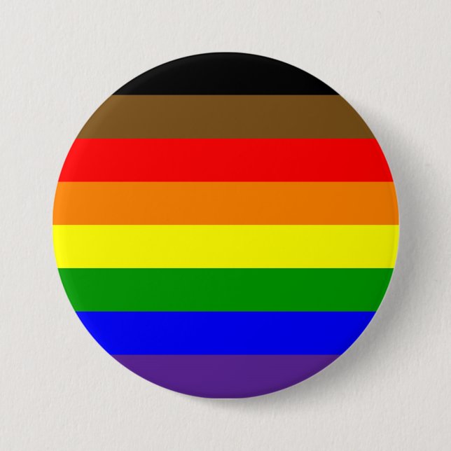 Philadephia Rainbow Prilag Flag Button (Vorderseite)