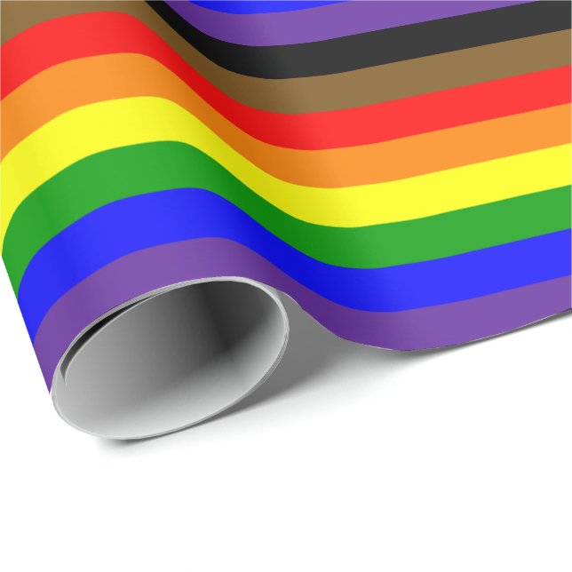 Philadephia-Regenbogenfahne horizontal Geschenkpapier (Rolleneckpunkt)