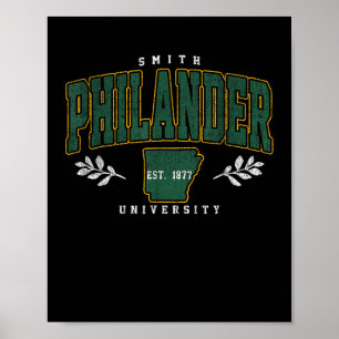 Philander Smith Collegiate Arch Retro Design for m Poster