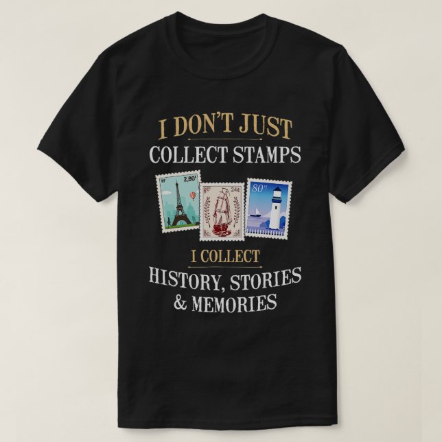 Philatelist-Briefmarke T-Shirt (Design vorne)
