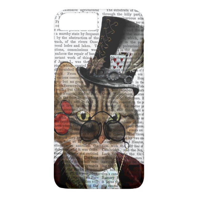 Phileas Feline Steampunk Cat & Top Hat 2 Case-Mate iPhone Hülle (Rückseite)