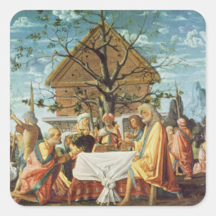 Philemon und Baucis, c.1500 Quadratischer Aufkleber