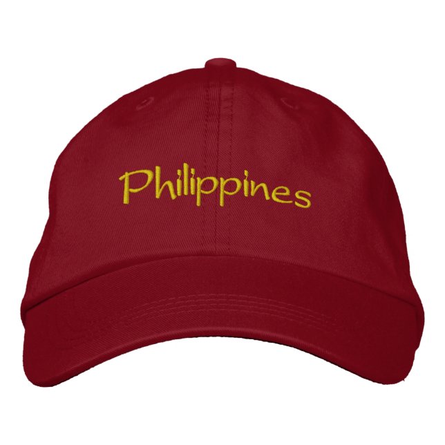 Philiippines Baseball Hat Bestickte Baseballkappe (Vorderseite)