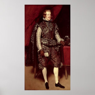 Philip IV von Spanien in Brown und Silver Poster
