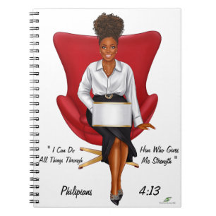 Philipians 4:13 Notebook Notizblock