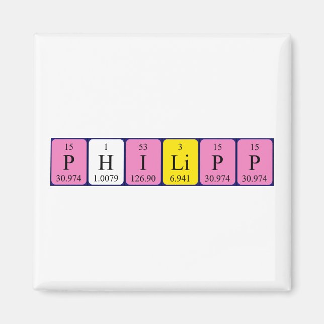Philipp Peripherie-Tabellenname-Magnet Magnet (Vorne)