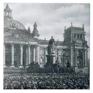 Philipp Scheidemann (1865-1939) gibt eine Adresse Fliese