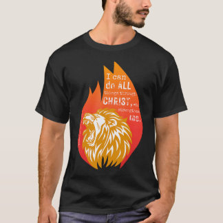 Philipper 413 Löwe Christlicher Vers Ich kann alle T-Shirt
