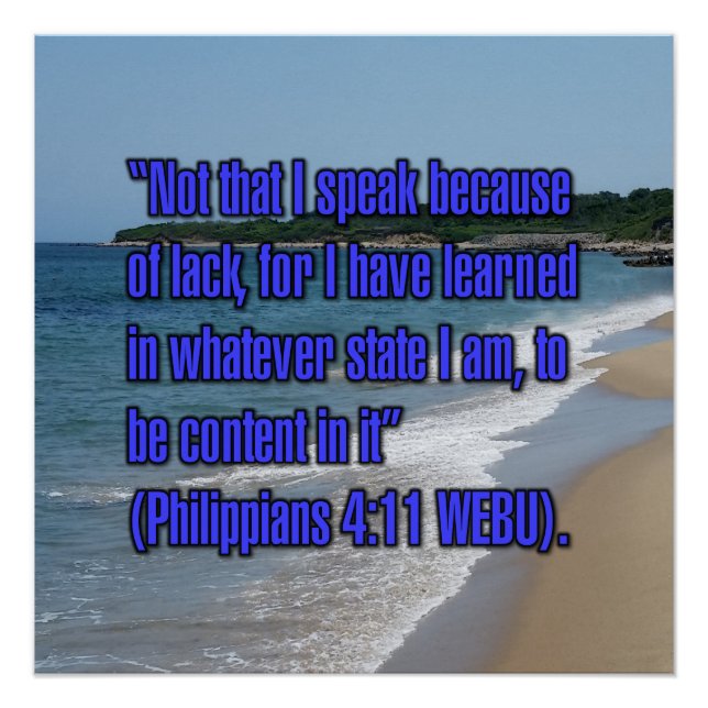 Philipper 4:11 WEBU Poster (Vorderseite)