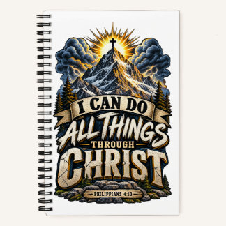 PHILIPPER 4:13 Alles durch Christus Notizbuch