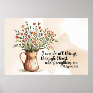 Philipper 4:13 Bibelvers Schriftzitat Poster