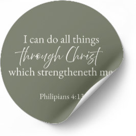 Philipper 4:13 Christlicher Aufkleber
